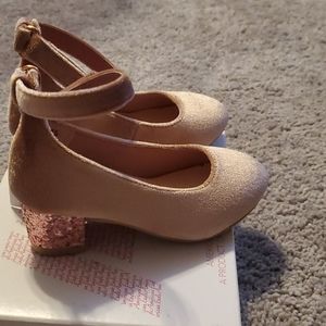 Mauve little girls high heels